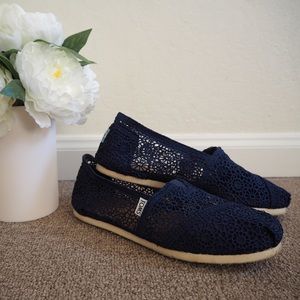 Navy Crochet Classic Toms